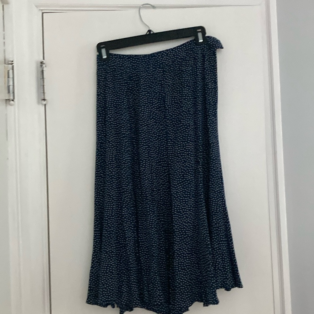 Vintage blue and white polka dot skirt